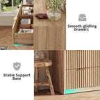 Fluted 8-Drawer Modern Dresser