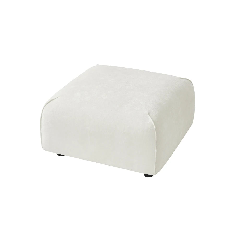 Modern Plush Accent Chair with Ottoman Set Compact Upholstered Lounge Set for Living Room and Bedroom Modern Accent Chair