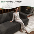 Grey Chenille Deep-Seat Sofa & Loveseat Set