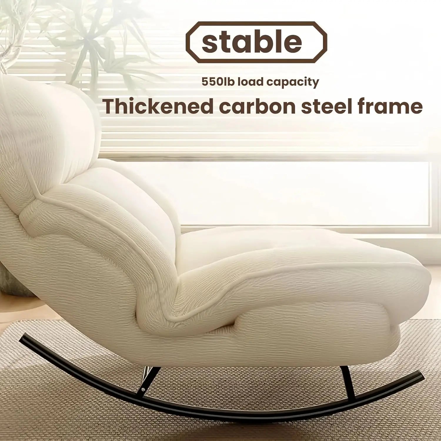 CloudNest Adjustable Oversized Rocking Lounge Chair