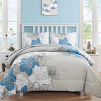 Coastal Bloom 7-Piece Floral Comforter Set