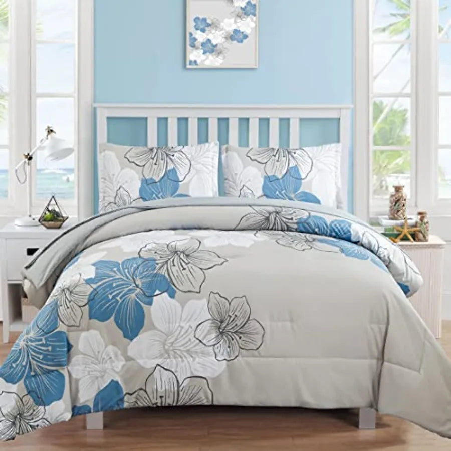 Coastal Bloom 7-Piece Floral Comforter Set