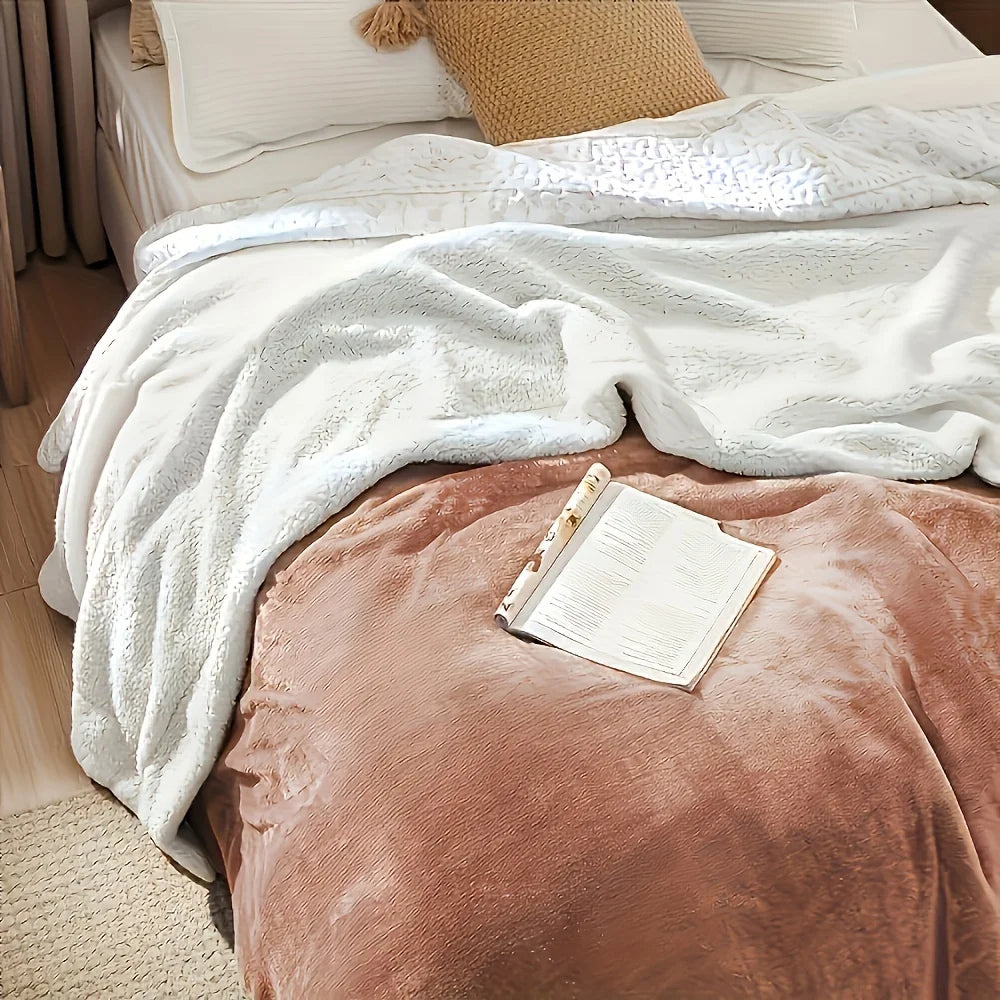 CloudHaven Sherpa Fleece Reversible Weighted Blanket