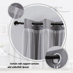 LunaShade Layered Blackout Sheer Curtain Panels – 2 Piece Set