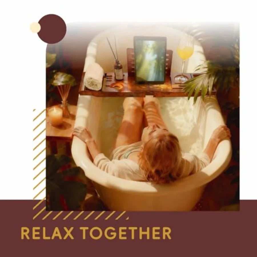 Serenity Foldable Bamboo Spa Bath Caddy