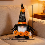 Halloween Spider Puppet Ornament Set – Black & Orange Spooky Décor 2-Piece
