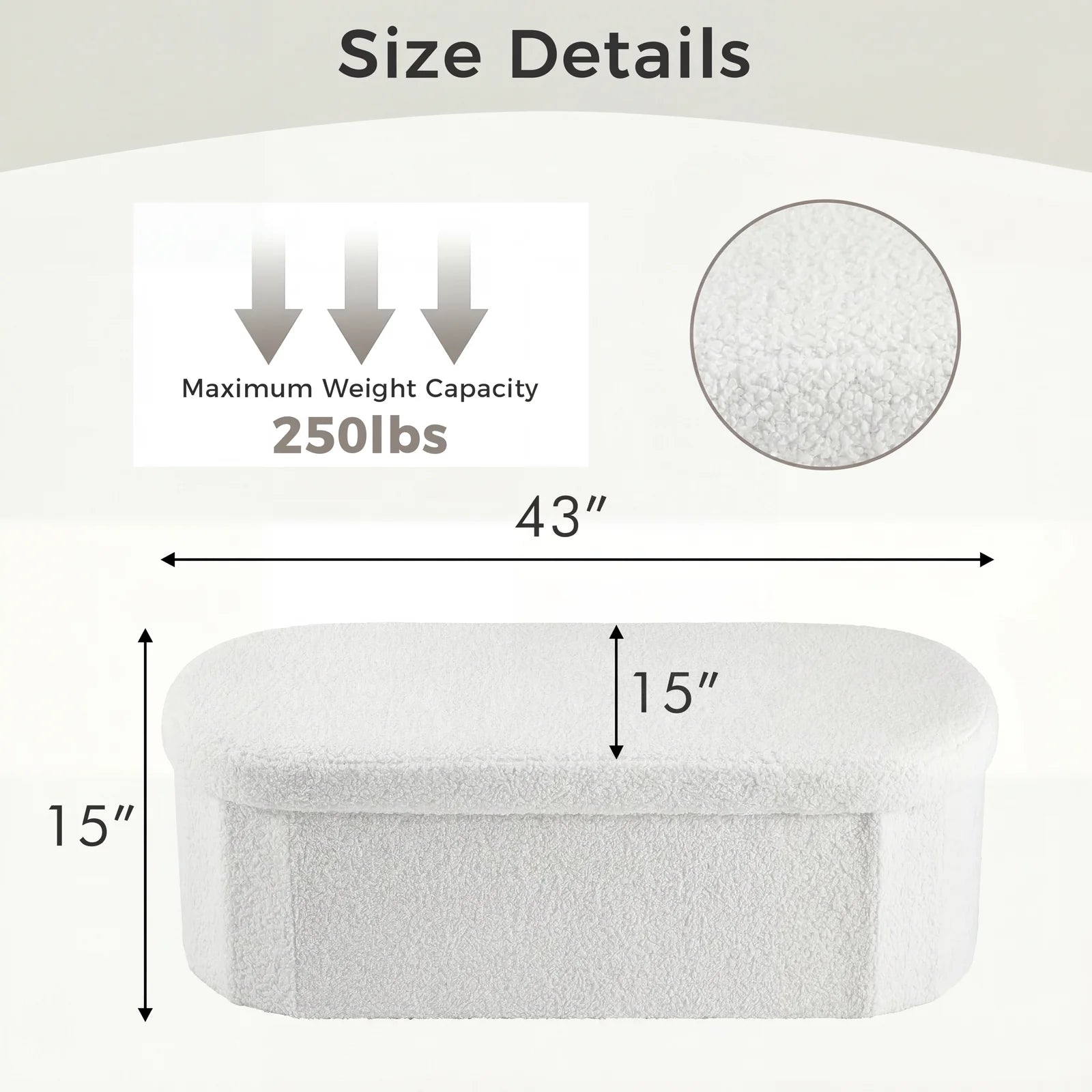 Havenridge Teddy Storage Ottoman Bench
