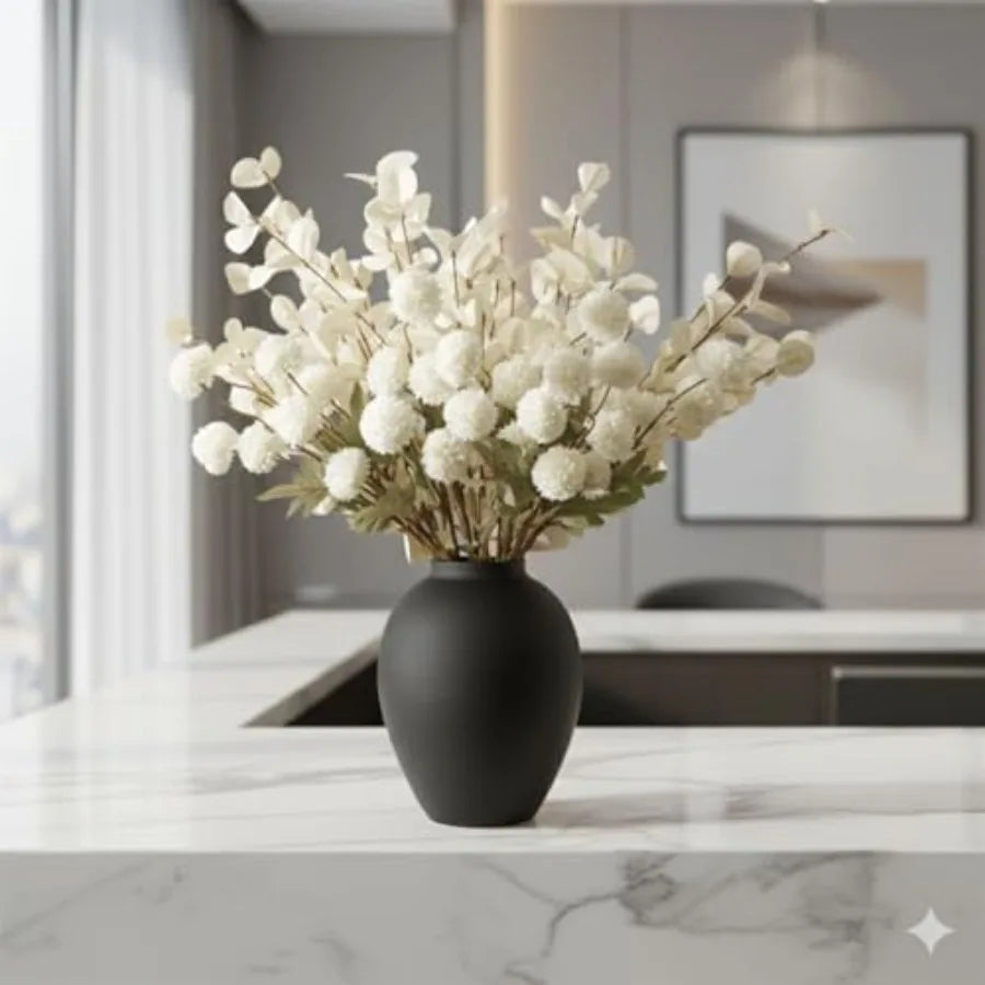 SilkSerenade Floral Arrangement with Rustic Iron Vase