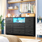 Haven Ridge LED Media Dresser with Charging Station – Fits TVs up to 55 Inches