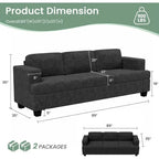 Grey Chenille Deep-Seat Sofa & Loveseat Set