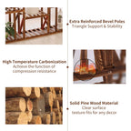 Evergrove 11-Tier Carbonized Wood Plant Display Shelf