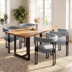 Boucle Dining Chair Set of 4 Corduroy Upholstered Dining Room Chairs Kitchen Chairs with Metal Legs Mid Century Modern, Custom