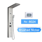 Cascade Luxe LED Shower Panel System with Digital Temperature Display & SPA Massage Jets