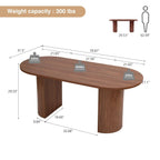 Heritage Ridge Oval Farmhouse Dining Table – 70.8 Inch