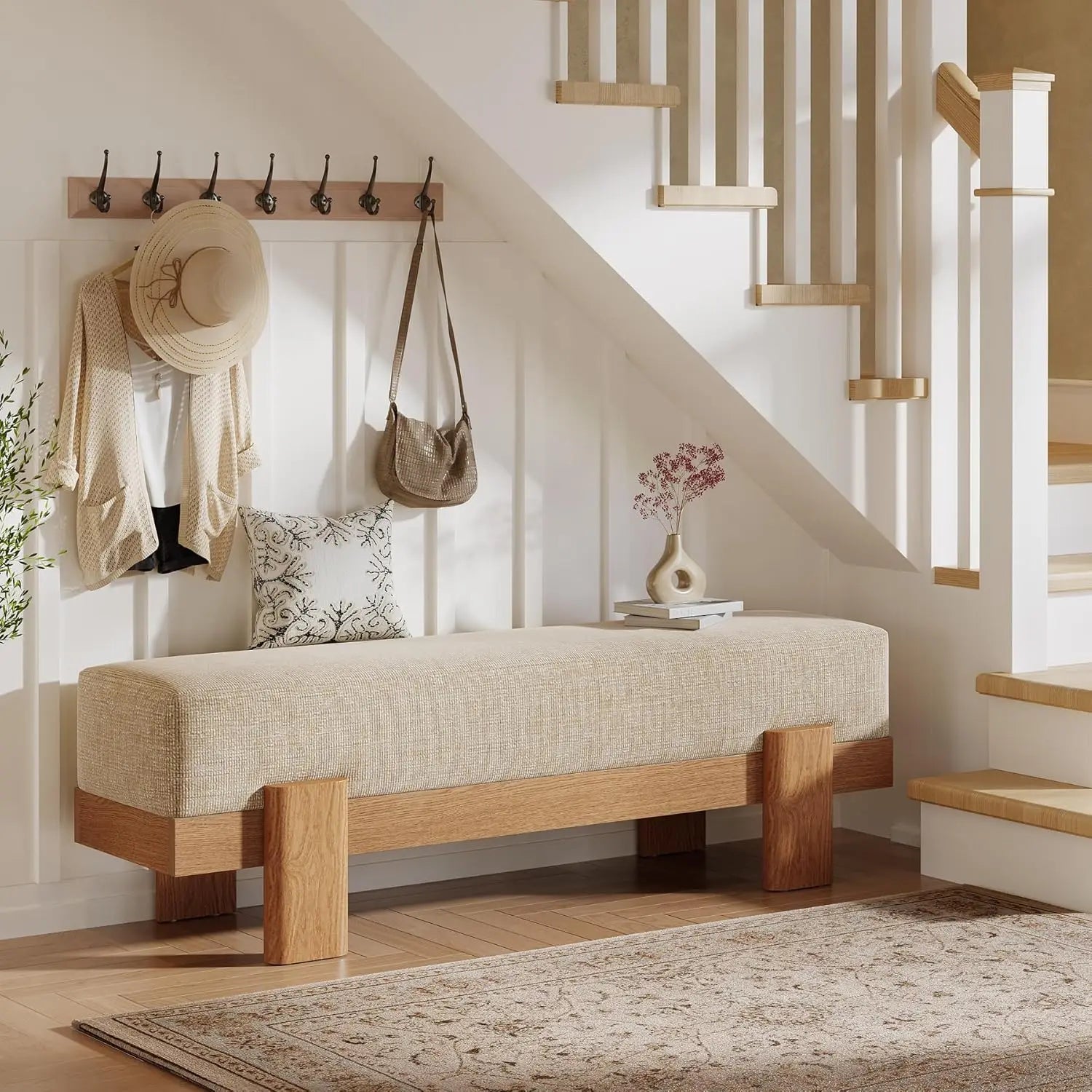 Hearthstone Upholstered Entryway Bench