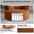 Oversized Round Corduroy Cloud Lounge Chair
