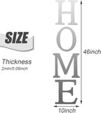3D Home Wall Decor Letter Sign Acrylic Mirror Wall Decor Stickers Family Farmhouse Decals for Home Room Bedroom Mirror Decoration 47x 11.8 Inch(Silver)