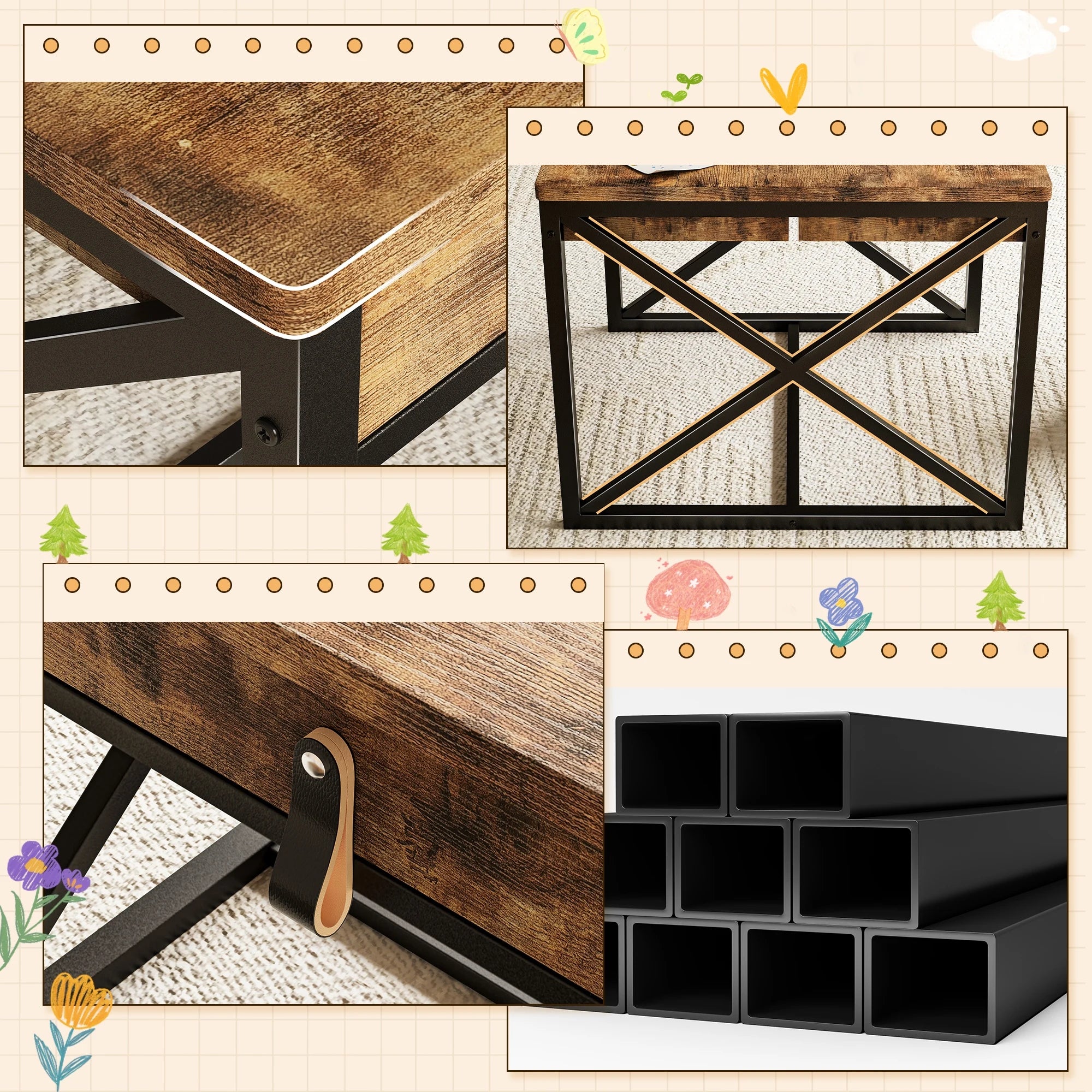 4-in-1 Kids Table and Chairs Set with Storage, Toddler Activity Desk for Crafts, Drawing, Reading – Ideal Children’s Furniture f
