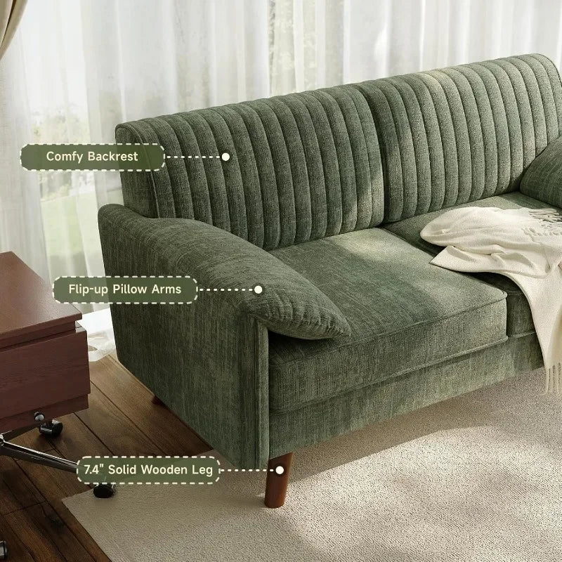 Willowhaven Deep Seat Chenille Loveseat Sofa