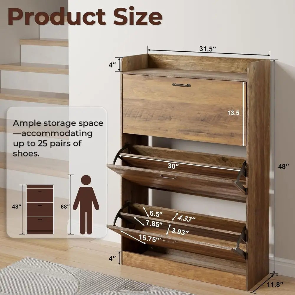 Haven Ridge Entryway Shoe Storage Cabinet – 3 Drawer