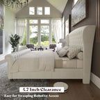 Royal Crest California King Velvet Sleigh Bed
