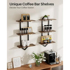 Heritage Geometric Floating Wall Shelves