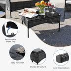 Aspen Ridge 4-Piece Wicker Patio Conversation Set