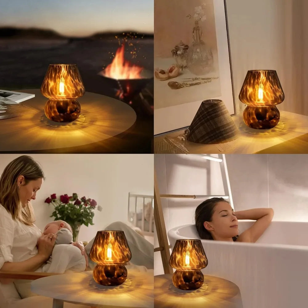 Haven Glow Vintage Mushroom Table Lamp