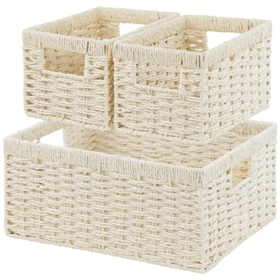 Willow Haven Woven Storage Basket Collection – Set of 3