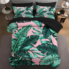 Mid-Century Sun & Leaf Comforter Bedding Set