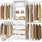 Expandable Walk-In Closet System with 4 Drawers