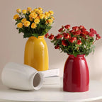 Haven Ridge Modern White Ceramic Flower Vase