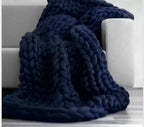 Everwood Chunky Knit Wool Throw Blanket