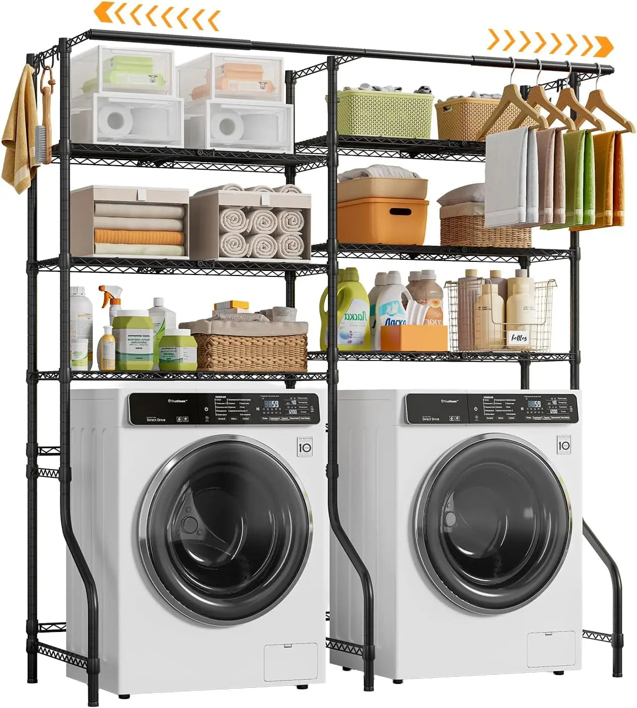 6-Tier Over Washer & Dryer Laundry Storage Rack