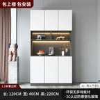 Modern Pine Sideboard Cabinet with Glass Doors