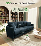 Willow Arc Curved Loveseat Sofa