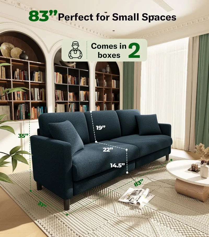 Willow Arc Curved Loveseat Sofa