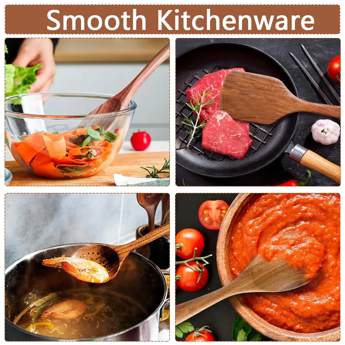 Heritage Wooden Kitchen Utensil Set