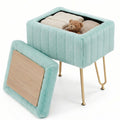 Luna Luxe Faux Fur Storage Ottoman