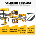 Titan Workshop 4-Tier Wall-Mounted Power Tool Organizer with 8 Drill Holders