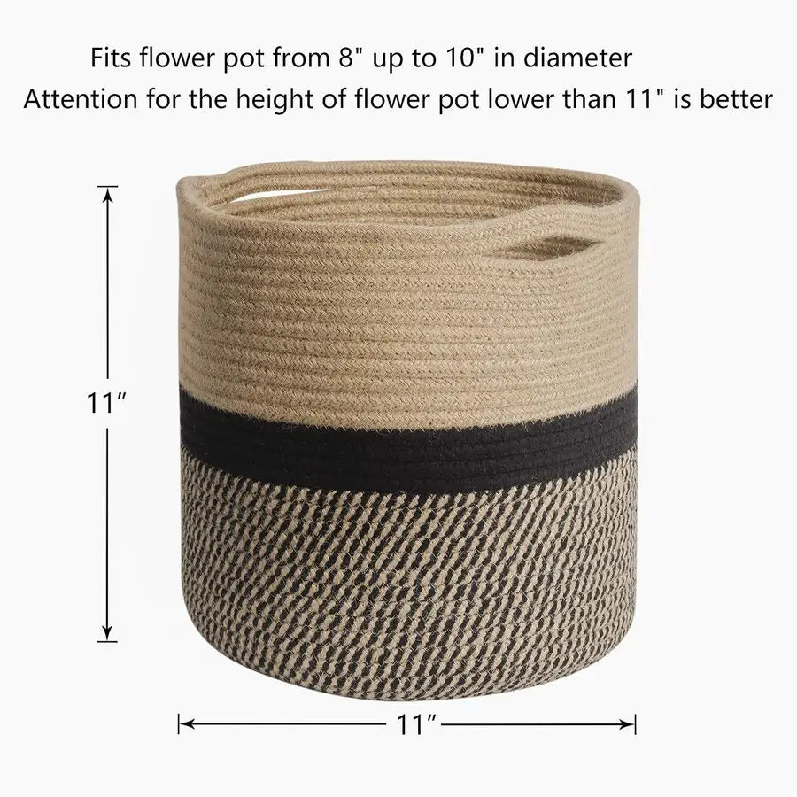 Willow Haven Handwoven Jute Plant Basket
