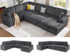 130" Sofa Bed, Sleeper Sofa, Pull Out Sleeper Couch with Storage, Convertible 6-Seater Sofa Bed for Living Room,, Customized