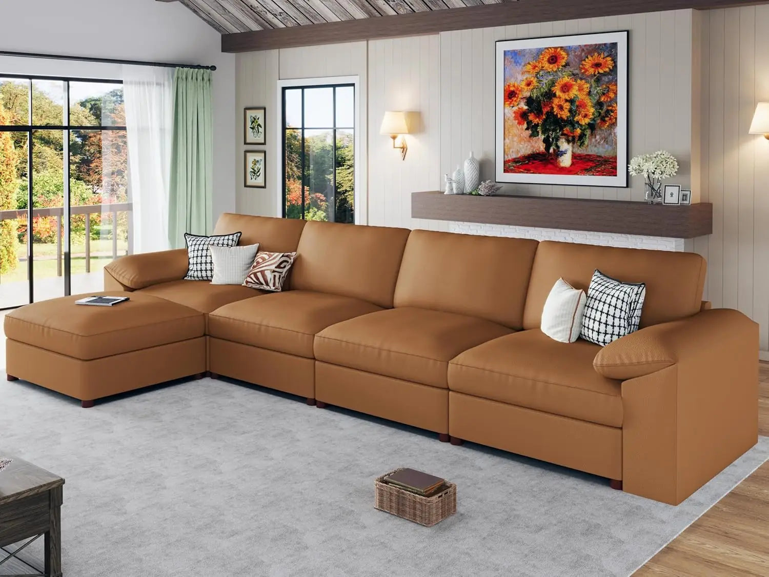 Haven Luxe Modular Leather Sectional Sofa