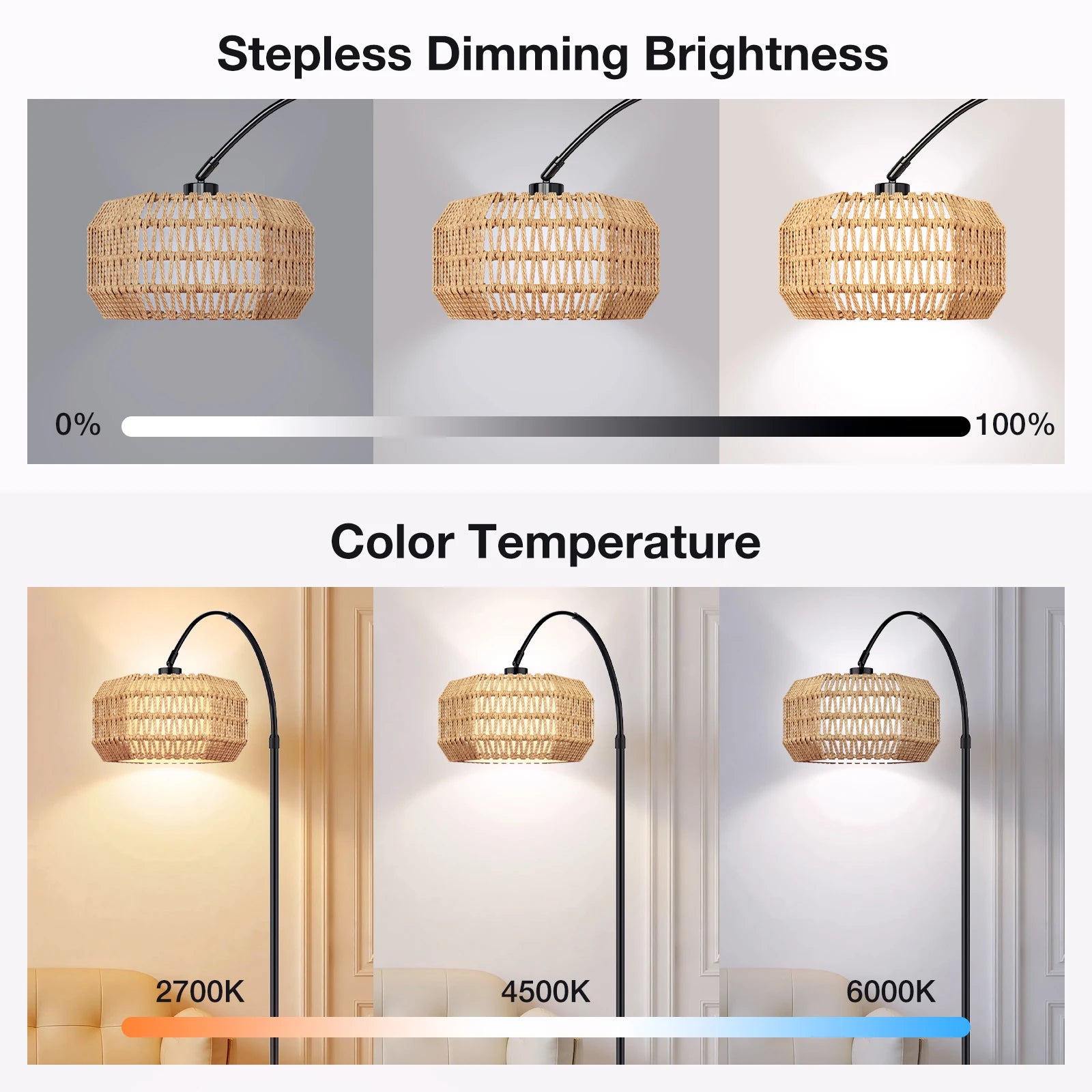 LumaHaven Smart RGB LED Corner Floor Lamp