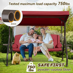 Vineyard Retreat 3-in-1 Outdoor Patio Swing