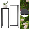 HavenHarbor Modern Metal Plant Stand Set – 2-Piece Square Display Pedestals