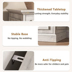 Rustic 10-Drawer Wood Dresser with Metal Handles – 55 Inch