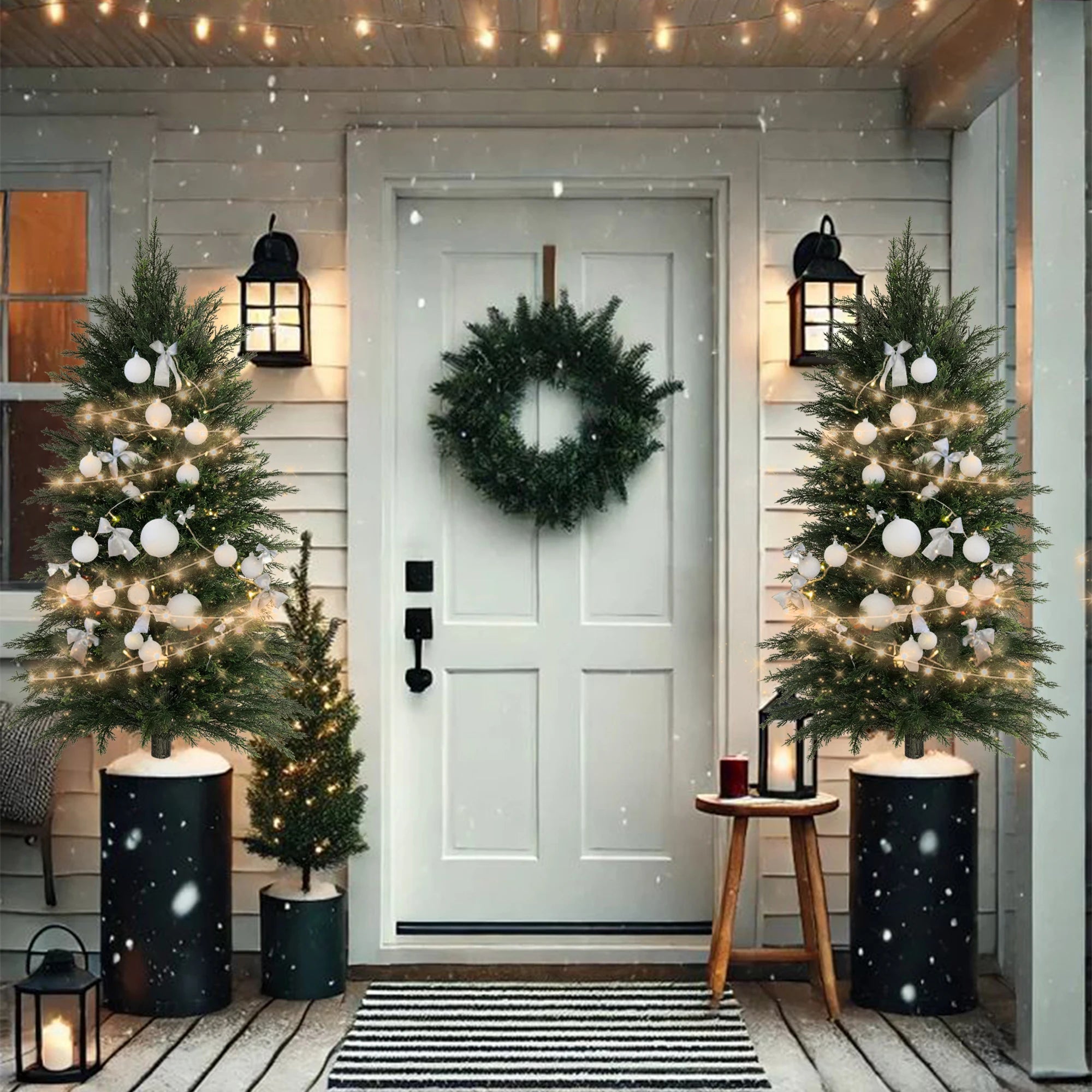 Evergreen Cedar Faux Topiary Tree