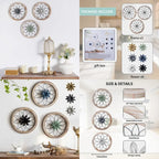 Haven Ridge Farmhouse Medallion Wall Decor Set with Interchangeable Floral Accents