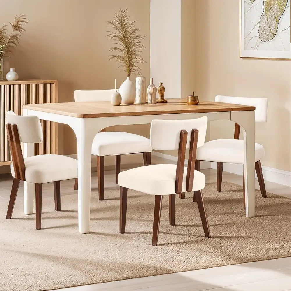 Monroe Curved Back Linen Dining Chairs